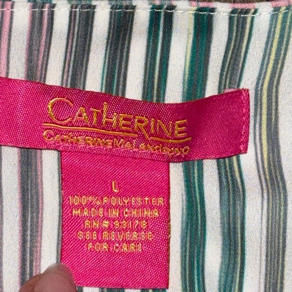 Catherine Malandrino • Striped Bell Sleeve Blouse - Picture 6 of 10